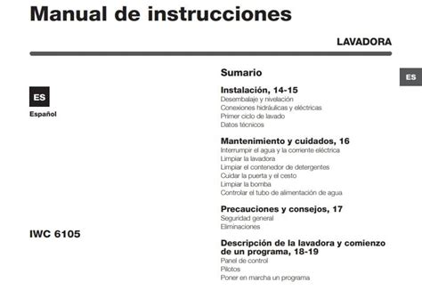 instrucciones lavadora indesit iwc 6105 español|iwc 6105 manual.